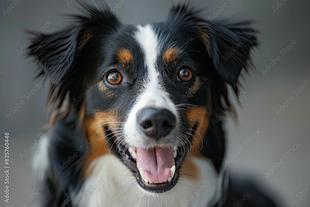Portrait of a happy australian shepherd dog with tongue out Portrait of a happy australian shepherd dog with tongue out