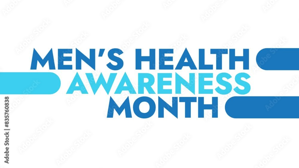 Men's Health Awareness Month colorful motion graphics seamless loopable text animation on white or black background great for awareness for men's health awareness month in june Men's Health Awareness Month colorful motion graphics seamless loopable text animation on white or black background great for awareness for men's health awareness month in june