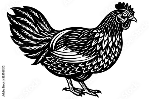 chicken silhouette vector illustration