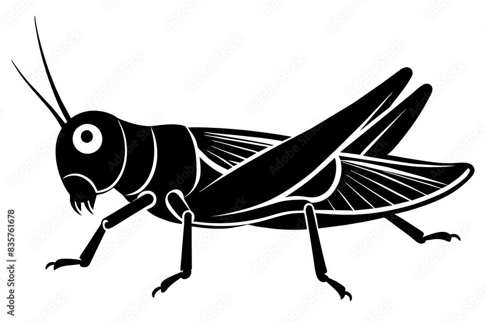 grasshopper silhouette vector illustration grasshopper silhouette vector illustration