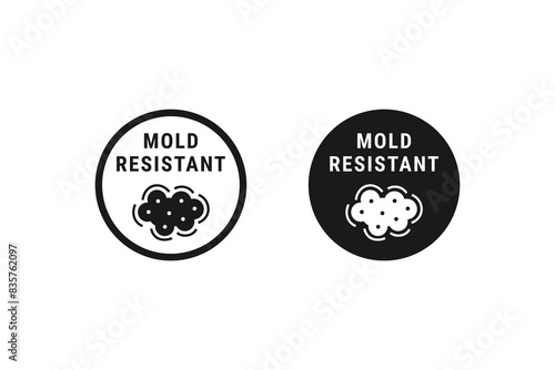 Mold resistant stamp or mark vector isolated. Best Mold resistant stamp for product packaging design and more.