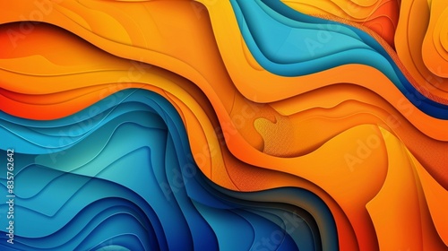 Abstract shapes. colorful Modern background . orange and blue colors .vector image