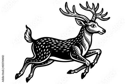 deer animal vector silhouette illustration