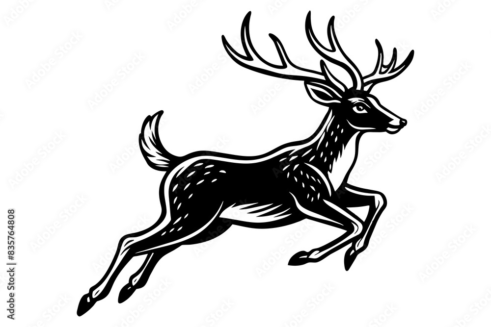deer animal vector silhouette illustration deer animal vector silhouette illustration
