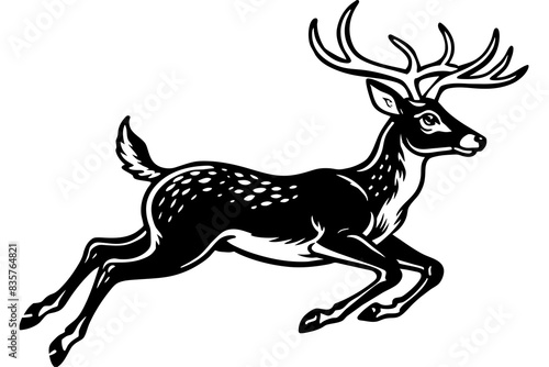 deer animal vector silhouette illustration