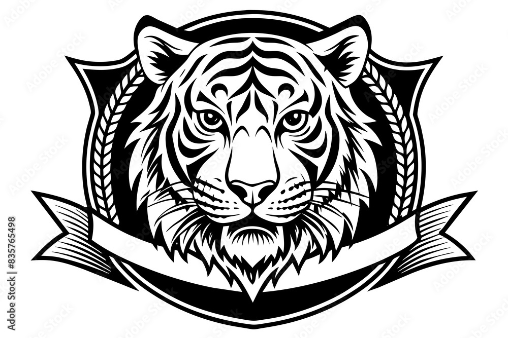 tiger face logo silhouette vector illustration tiger face logo silhouette vector illustration