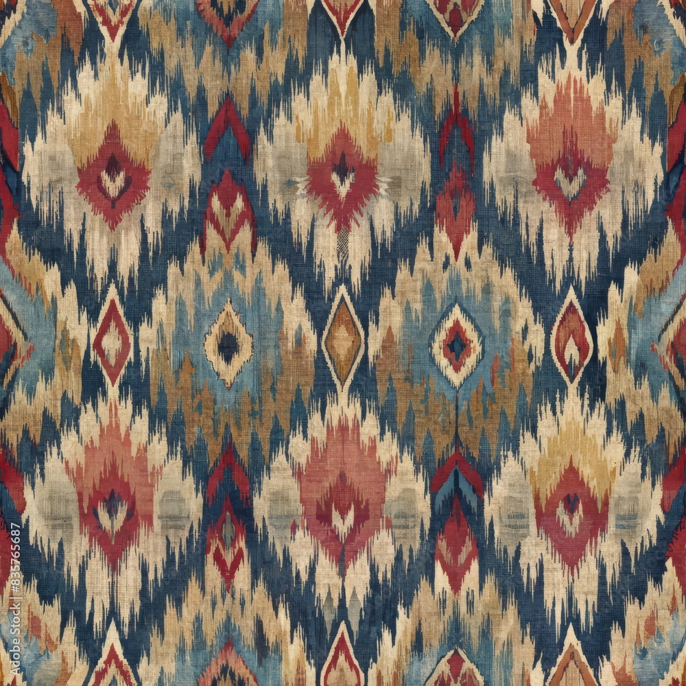 Ethnic abstract ikat art seamless pattern Ethnic abstract ikat art seamless pattern