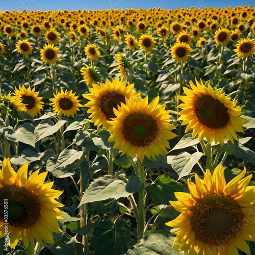 Sun flowers in the fields