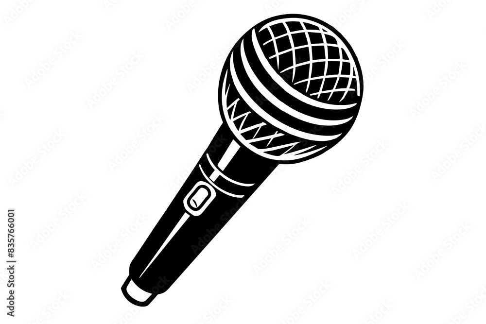microphone silhouette vector illustration microphone silhouette vector illustration