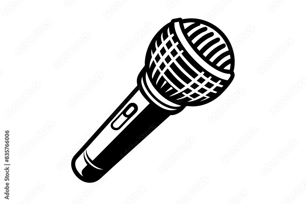 microphone silhouette vector illustration microphone silhouette vector illustration