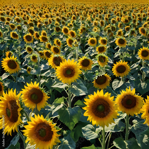 Sun flowers in the fields