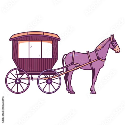 Amish buggy pulled by horse