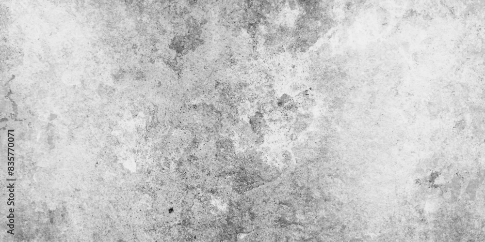 Fototapeta premium Black and white stain old concrete texture grunge overlay isolated decorative vintage background.