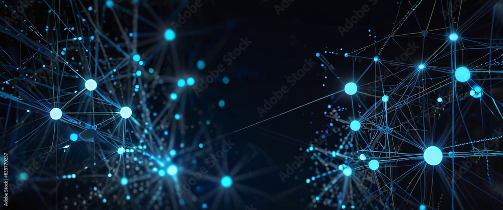 An abstract digital background with binary code and AI algorithms running in the background An abstract digital background with binary code and AI algorithms running in the background