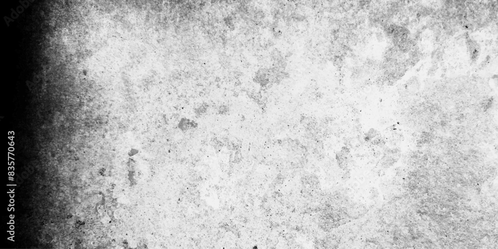 Fototapeta premium Black and white stain old concrete texture grunge paper texture overlay isolated decorative vintage background.