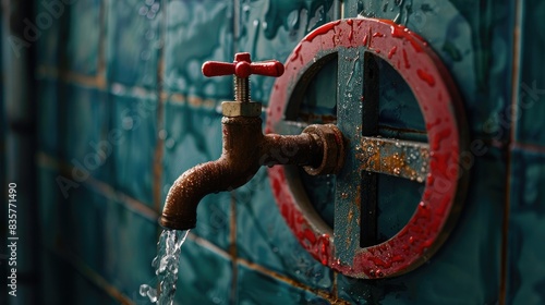 Prohibition symbol showing no water consumption ISO 7010 P005 photo