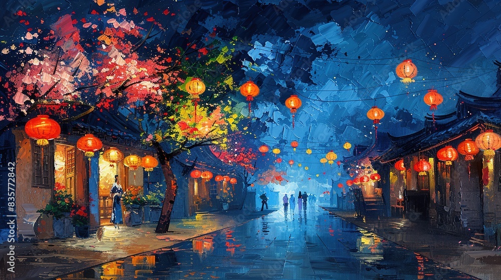 Naklejka premium lights in night