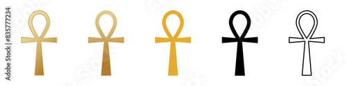 Ankh Egyptian cross symbol of life. Ank ancient egypt key symbol photo