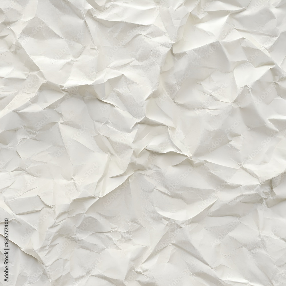 Obraz premium Timeless Elegance: Seamless White Crumpled Paper Background