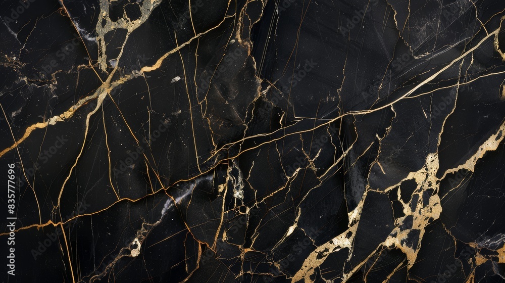 Nero Marquina color marble luxury, with gold streaks, website background 