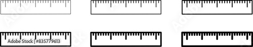 ruller outline simple icon. ruler line icon vector
