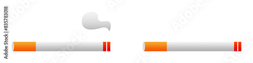 Cigarette icon,smoke area icon vector logo