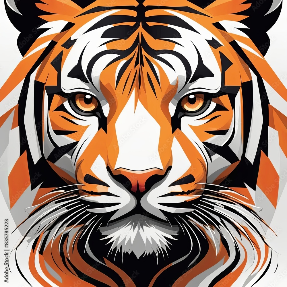 Fototapeta premium Abstract Splendor, a tiger's face