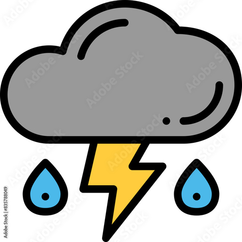 stormy filled outline icon