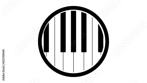 piano logo ,black isolate silhouette