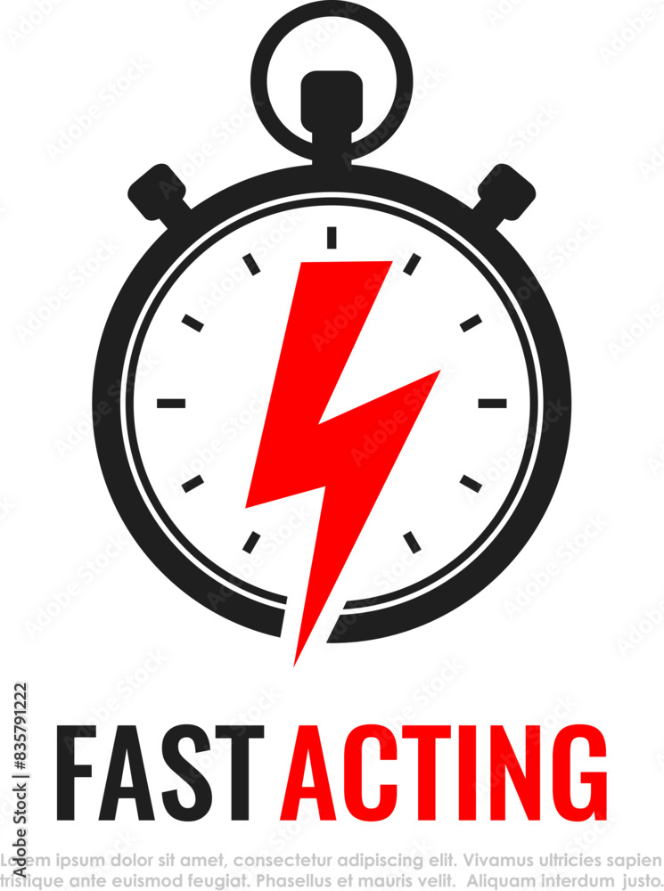 Fast acting vector icon