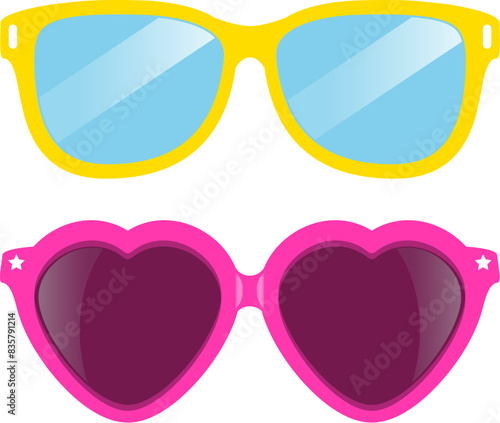 Fancy sun glasses vector cartoon