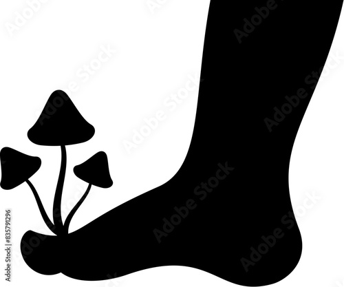 Foot fungal infection vector icon