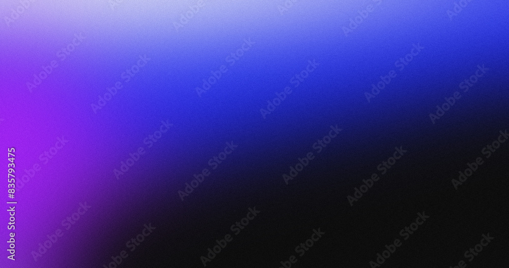 Blue violet illuminated spots on black, grainy color gradient background, noise texture effect, copy space Blue violet illuminated spots on black, grainy color gradient background, noise texture effect, copy space