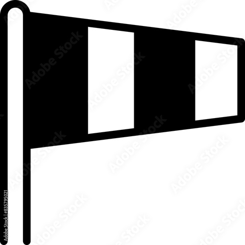wind sock solid line icon