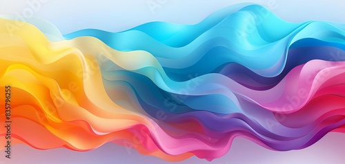 Images of fluttering shades to celebrate Pride month on a white background_LGBTQBG9999