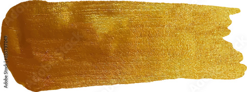 Golden Brush stroke. Gold vector paint stroke