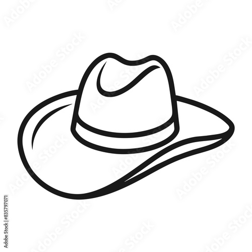 cowboy hat isolated on white background 