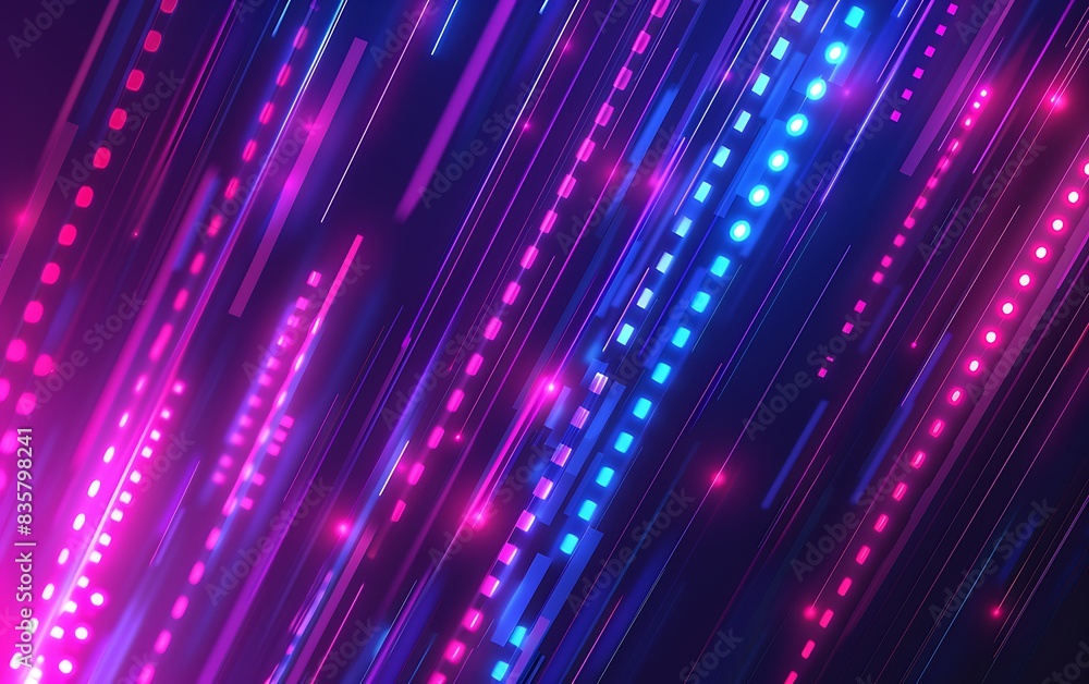 Naklejka premium Abstract Tech Background,Digital Data Transfer Visualization Graphic