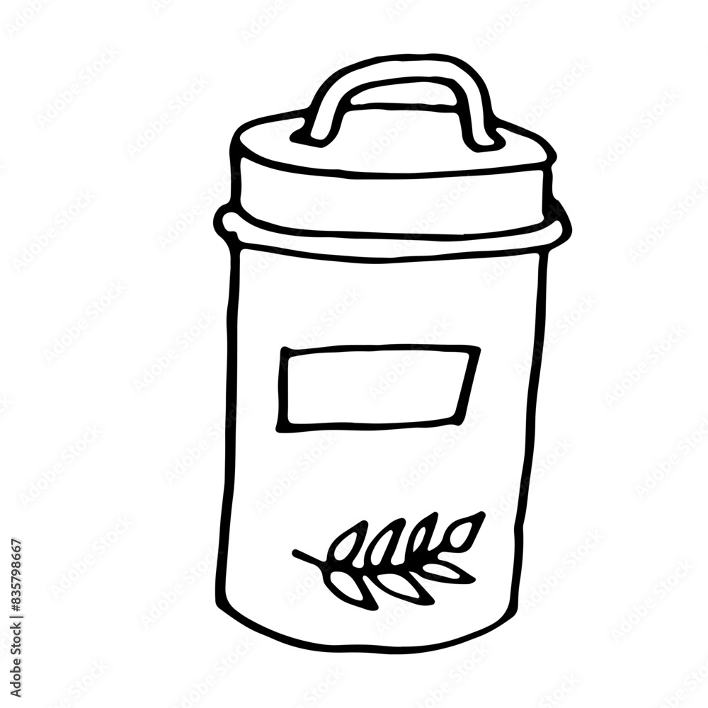 hand drawn vector illustration of a can hand drawn vector illustration of a can