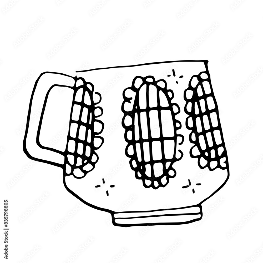 Elegant Tea Cup Hand Drawn Elegant Tea Cup Hand Drawn