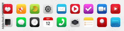 mobile app 3d modern icon. new style phone application icon