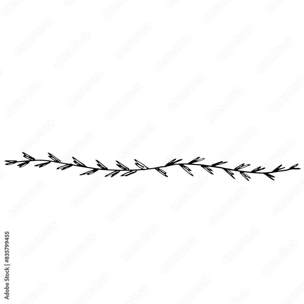 Doodle Divider Border Decorative Line Art Hand Drawn Doodle Divider Border Decorative Line Art Hand Drawn