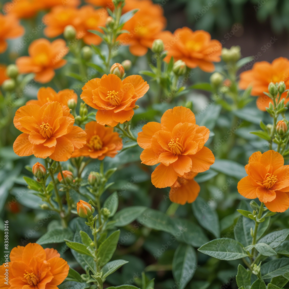 orange and flowers orange and flowers