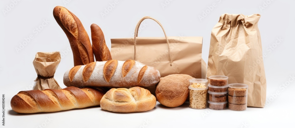 High-quality photo of a realistic mockup featuring fresh black bread in ...