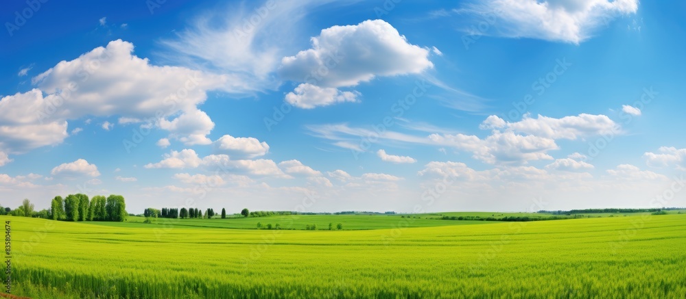 Autumn field with yellow hues under a dark blue sky, providing a striking contrast with copy space image. Autumn field with yellow hues under a dark blue sky, providing a striking contrast with copy space image.