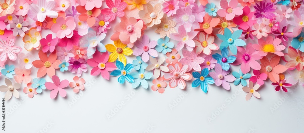Child with a paper figure in hand against a pink background, seen from above in a close-up shot, with ample copy space image. Child with a paper figure in hand against a pink background, seen from above in a close-up shot, with ample copy space image.