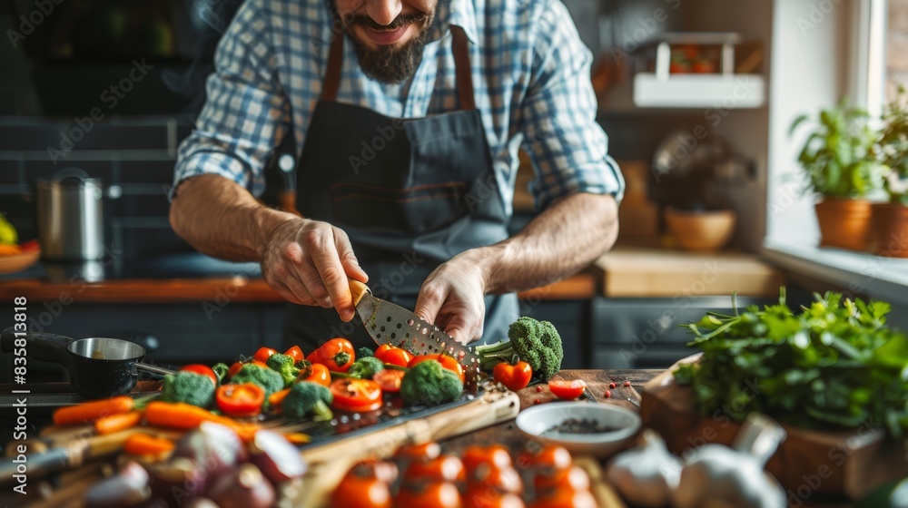 Cooking in the Kitchen with Fresh Ingredients Cooking in the Kitchen with Fresh Ingredients