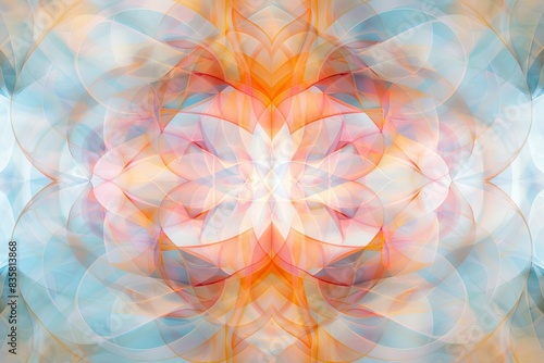 Symmetrical abstract patterns in light colors, evoking balance and health photo