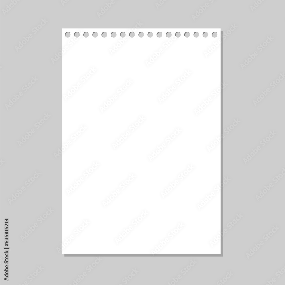 White plain notebook vector paper. realistic drawing paper sheet. blank paper or drawing paper White plain notebook vector paper. realistic drawing paper sheet. blank paper or drawing paper