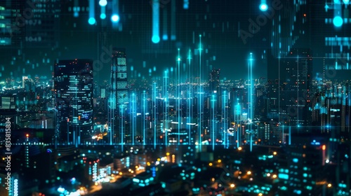 The futuristic digital city